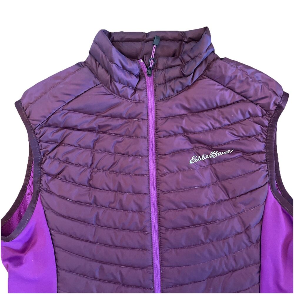 Eddie Bauer First Ascent Womens Size Small Down 800 Stormdown Purple Puffer Vest - Picture 2 of 9